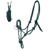 Licou en corde avec rênes Knotted Vert Licou en corde avec rênes Knotted Vert