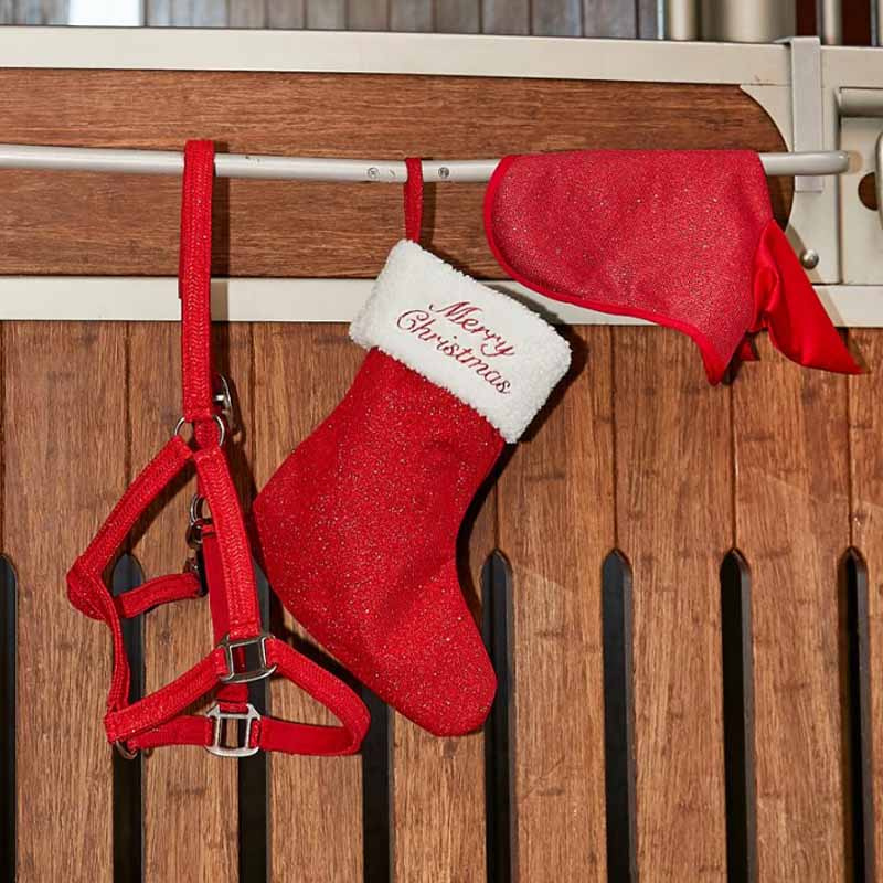 Chaussette de Noël Merry Christmas Glitter HG Rouge/Blanc