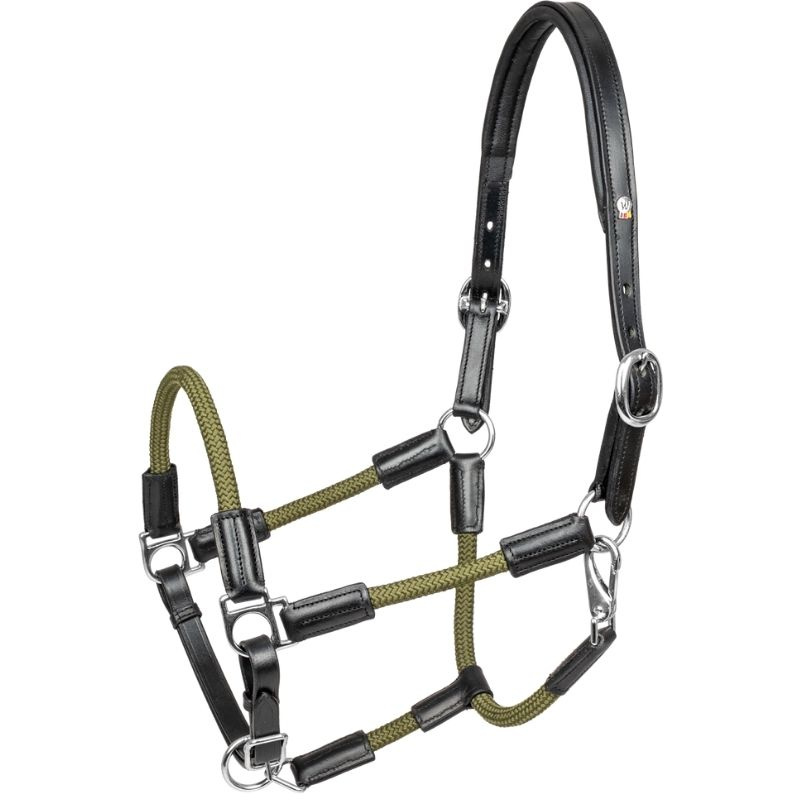 Licol en cuir Nevada X-Line Noir/Olive