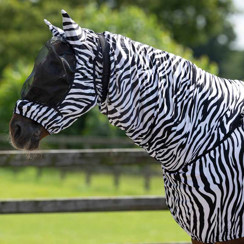 Capuche d'eczéma UV-Resistant Zebra Noir/Blanc