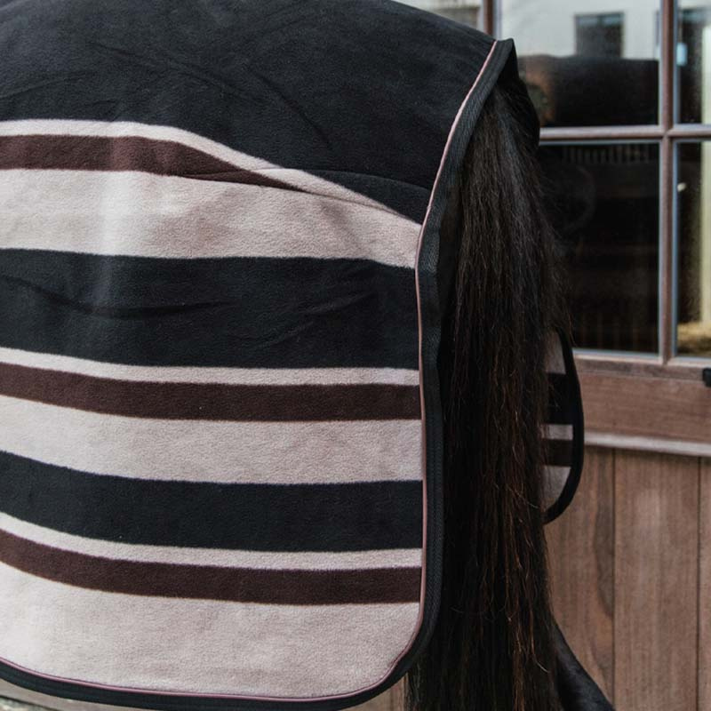 Couverture polaire Heavy Stripes Marron