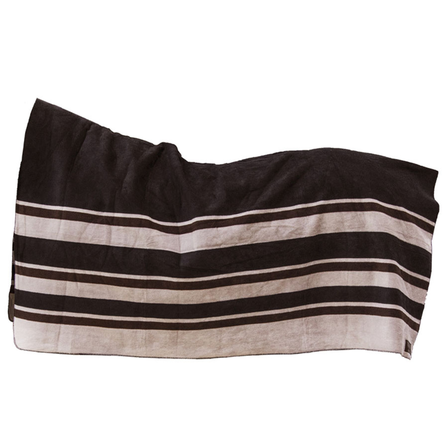 Couverture polaire Heavy Square Stripes Marron 210x200