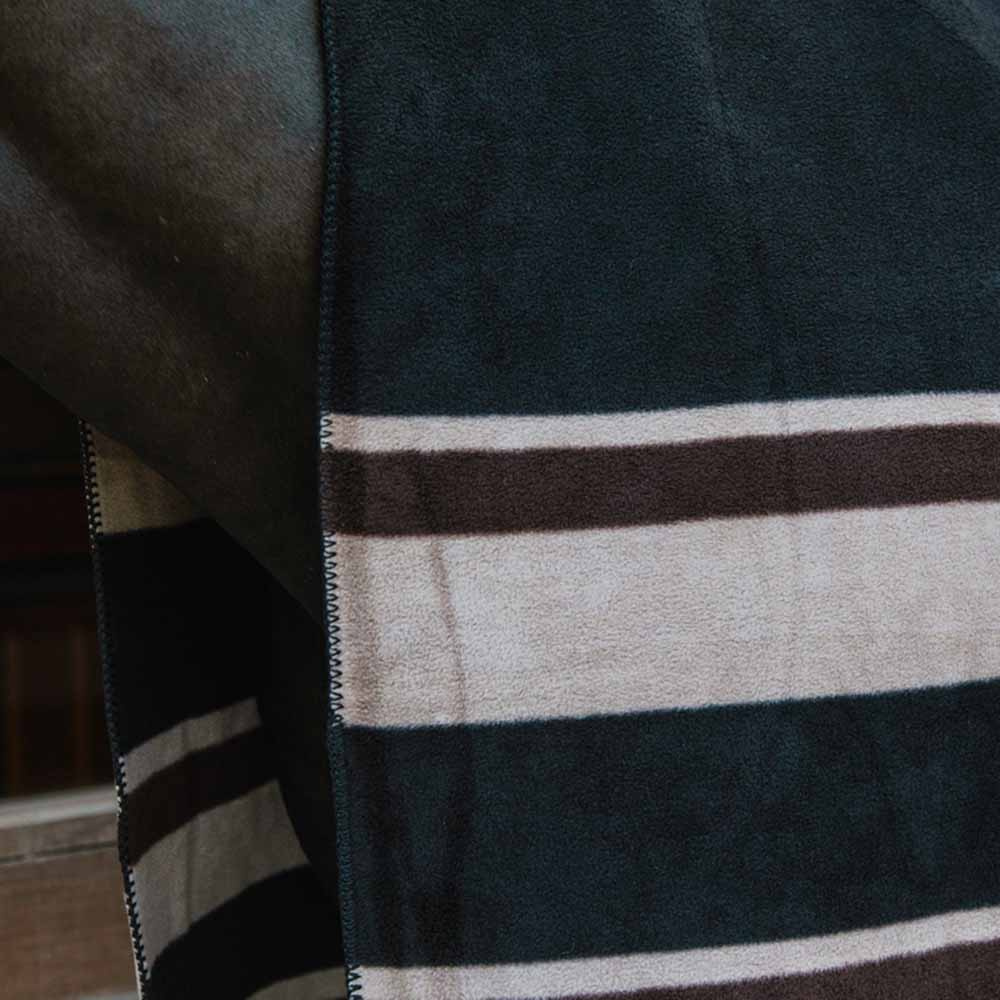 Couverture polaire Heavy Square Stripes Marron 210x200