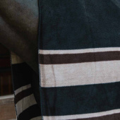 Couverture polaire Heavy Square Stripes Marron 210x200 Couverture polaire Heavy Square Stripes Marron 210x200
