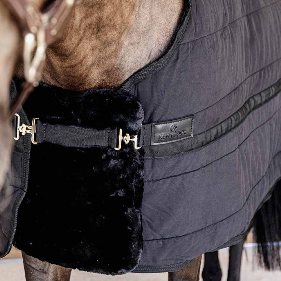 Rallonge de poitrail Vegan Sheepskin 1 Buckle Noir