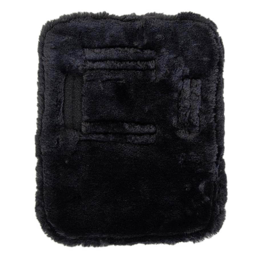 Rallonge de poitrail Vegan Sheepskin 2 Buckles Noir