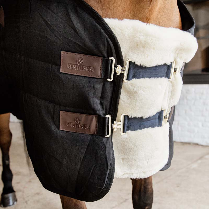Rallonge de poitrail Vegan Sheepskin 2 Buckles Nature