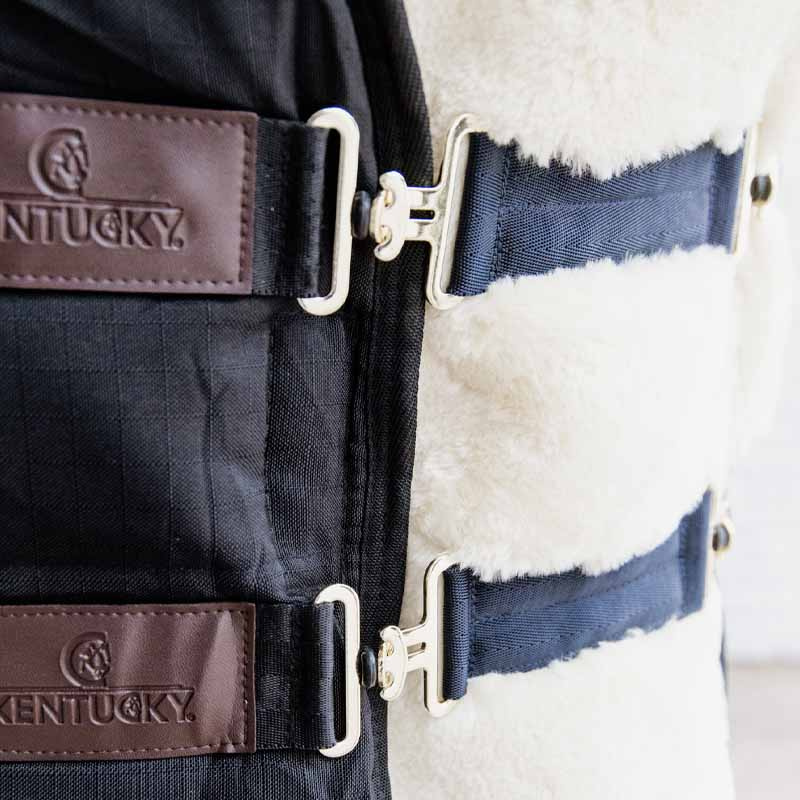 Rallonge de poitrail Vegan Sheepskin 2 Buckles Nature