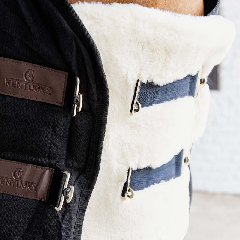 Rallonge de poitrail Vegan Sheepskin 2 Buckles Nature