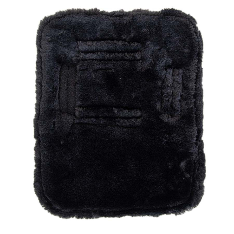 Rallonge de poitrail Quilted with Vegan Sheepskin Noir