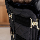 Rallonge de poitrail Quilted with Vegan Sheepskin Noir Rallonge de poitrail Quilted with Vegan Sheepskin Noir