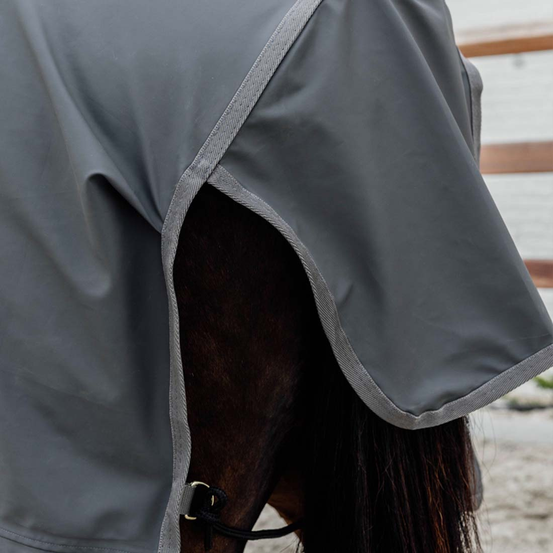 Couverture de Pluie Équestre Hurricane Grise