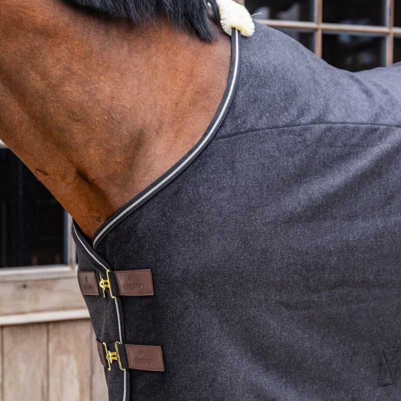 Couverture polaire Heavy Melange Noir