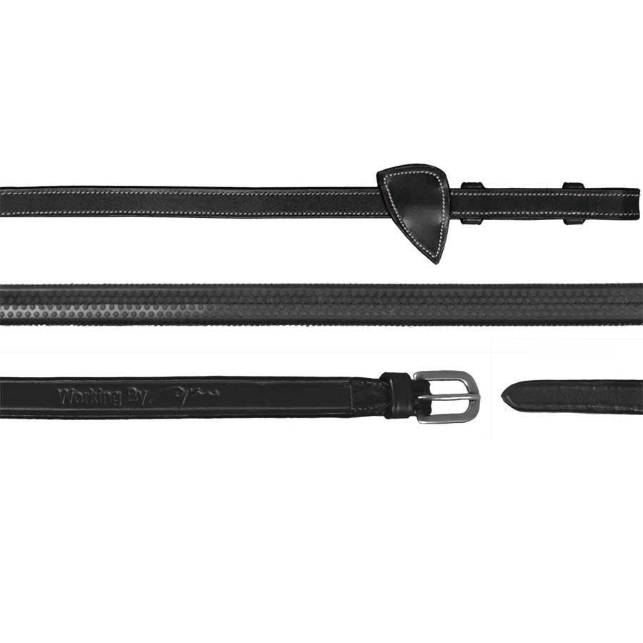 Rênes en caoutchouc 13mm WC Noir