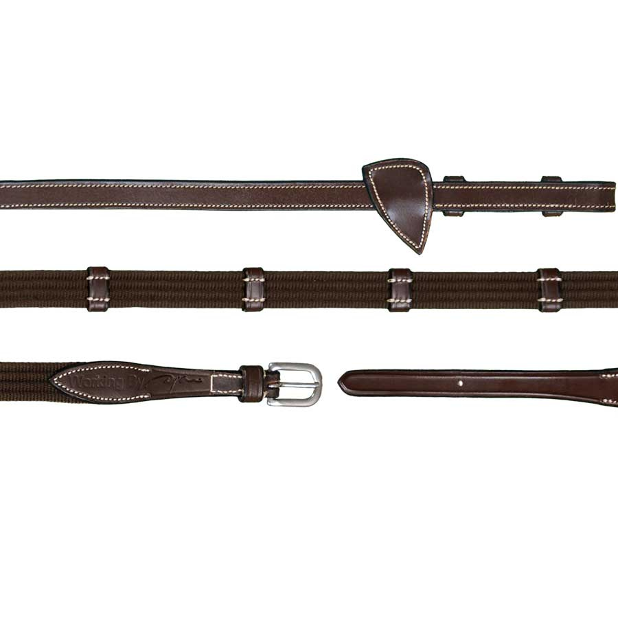 Rênes tissées 16mm WC Marron