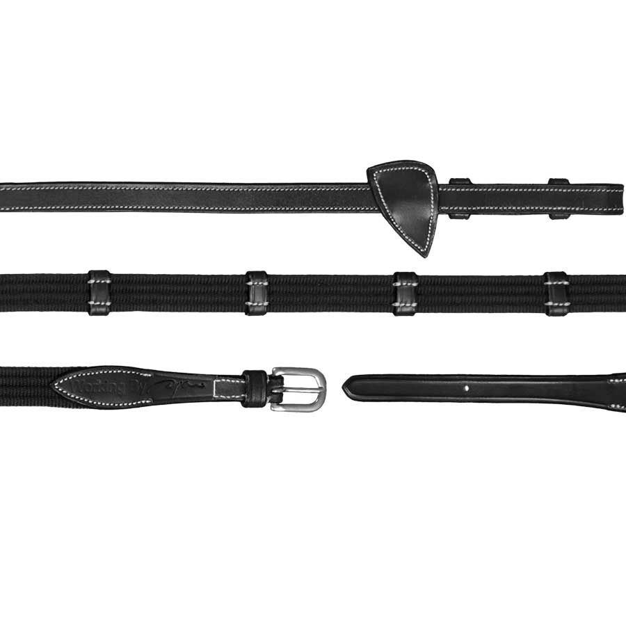 Rênes tissées 16mm WC Noir