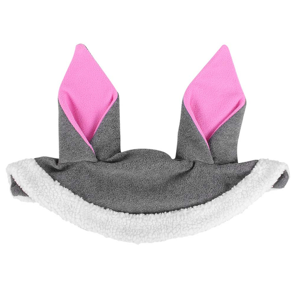 Bonnet Oreilles de Lapin Gris/Rose