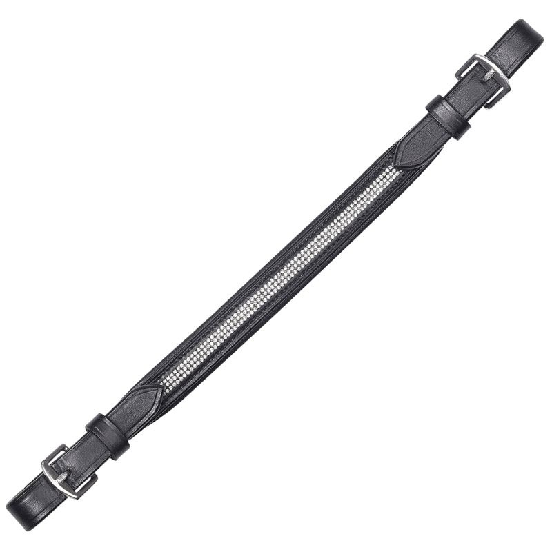 Poignée de selle Rhinestones Noir/Argent