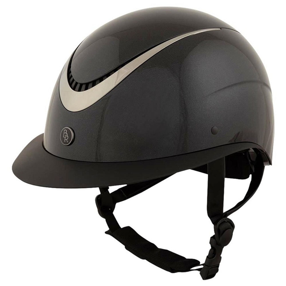 Casque d'équitation Theta Plus Glossy Noir/Gunmetal