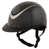 Casque d'équitation Theta Plus Glossy Noir/Gunmetal Casque d'équitation Theta Plus Glossy Noir/Gunmetal