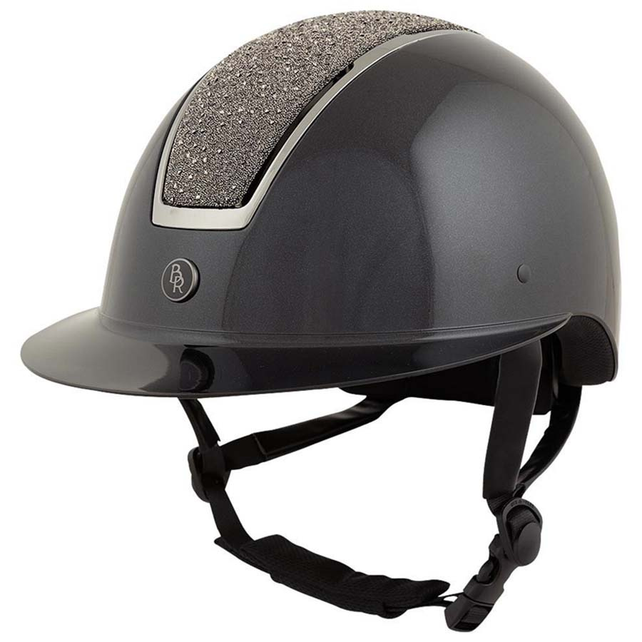 Casque d'équitation Omega Glamourous Glossy Noir/Gunmetal