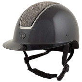 Casque d'équitation Omega Glamourous Glossy Noir/Gunmetal Casque d'équitation Omega Glamourous Glossy Noir/Gunmetal