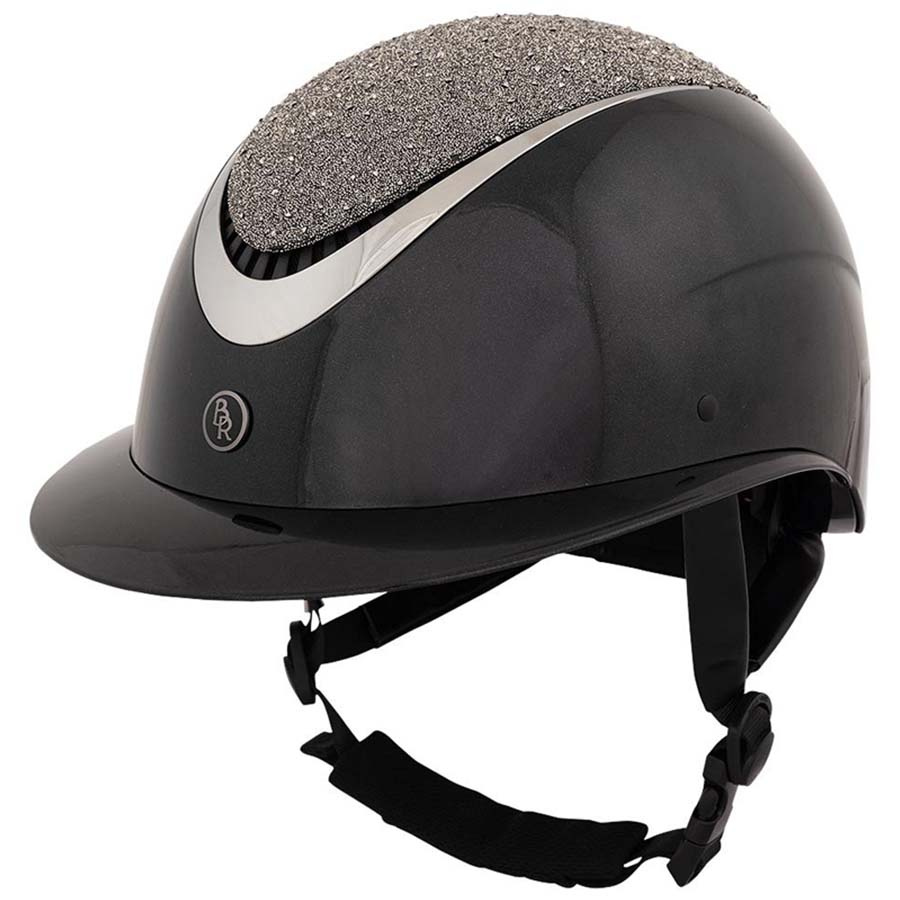 Casque d'équitation Theta Glamourous Glossy Noir/Gunmetal