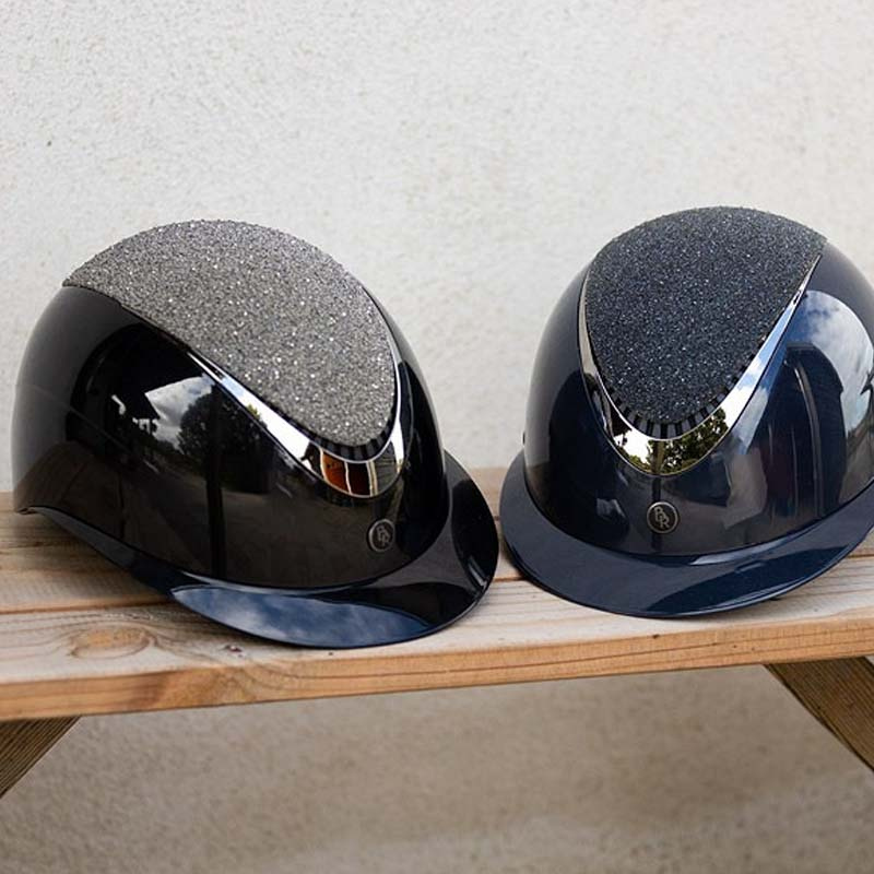 Casque d'équitation Theta Glamourous Glossy Noir/Gunmetal