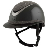 Casque d'équitation Theta Plus Dazzling Glamourous Glossy Noir/Gunmetal Casque d'équitation Theta Plus Dazzling Glamourous Glossy Noir/Gunmetal