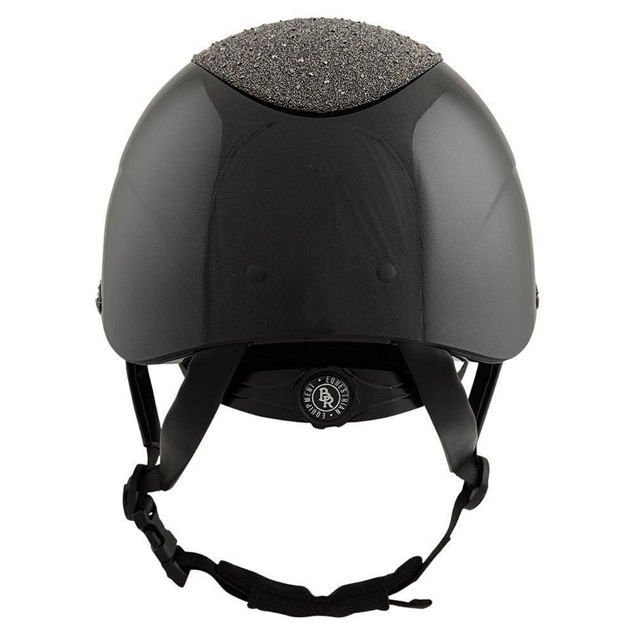 Casque d'équitation Theta Plus Dazzling Glamourous Glossy Noir/Gunmetal