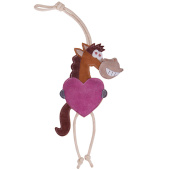 Jouet pour chevaux Saint-Valentin en Daim Brun/Rose Jouet pour chevaux Saint-Valentin en Daim Brun/Rose