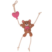 Jouet pour chevaux Ours de la Saint-Valentin en Daim Brun/Rose Jouet pour chevaux Ours de la Saint-Valentin en Daim Brun/Rose