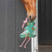 Jouet pour chevaux Sapin de Noël en Daim Vert