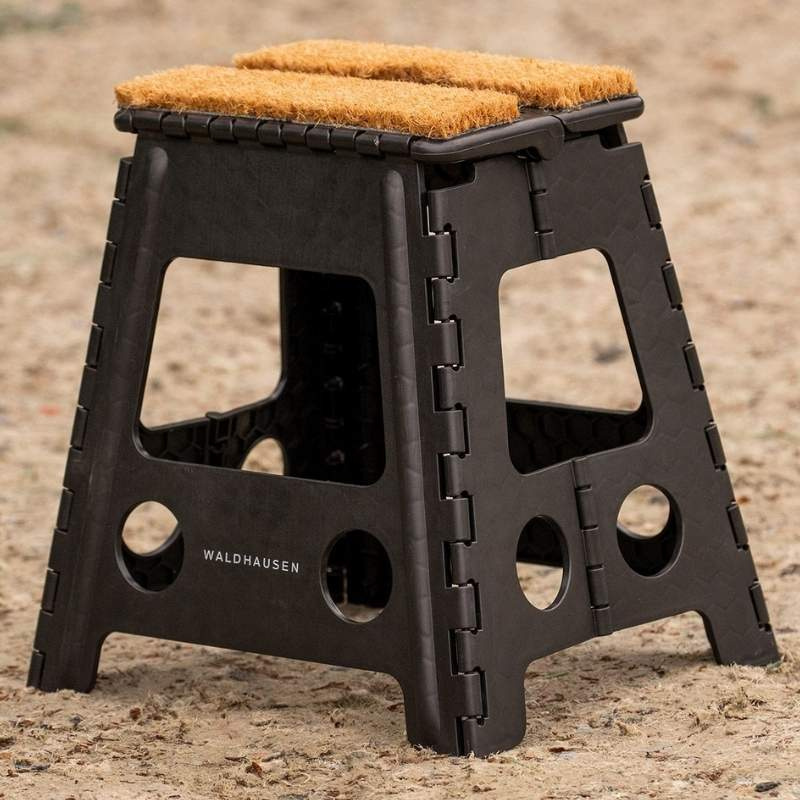 Tabouret d’écurie pliant Coconut Fibre Noir