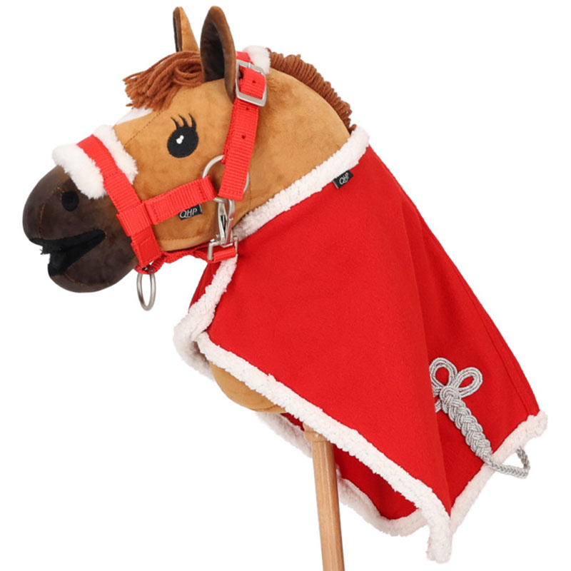 Couverture polaire pour cheval-bâton Christmas Rouge/Blanc