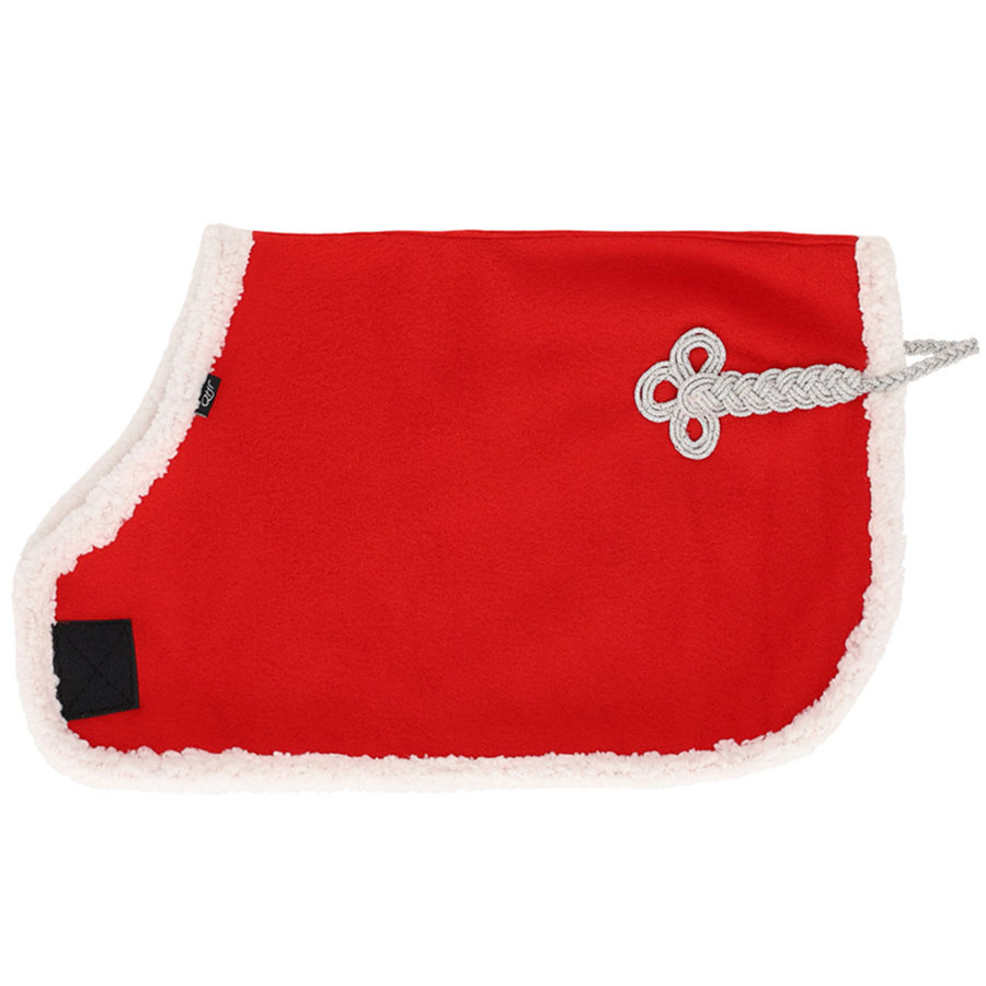 Couverture polaire pour cheval-bâton Christmas Rouge/Blanc