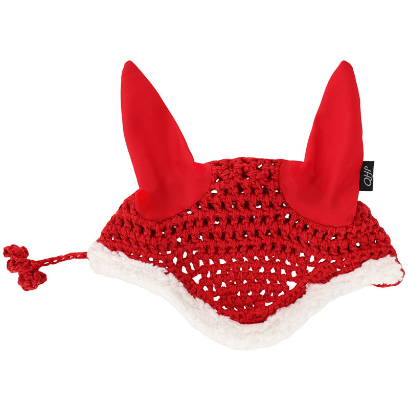 Bonnet pour cheval-bâton Christmas Rouge/Blanc