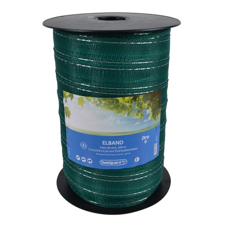 Ruban électrique 40mm Vert 200m