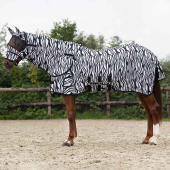 Couverture Anti-Mouches avec cou et bonnet amovibles Zebra Noir/Blanc Couverture Anti-Mouches avec cou et bonnet amovibles Zebra Noir/Blanc