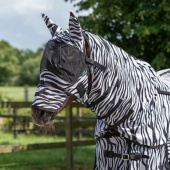 Couverture Anti-Mouches avec cou et bonnet amovibles Zebra Noir/Blanc Couverture Anti-Mouches avec cou et bonnet amovibles Zebra Noir/Blanc