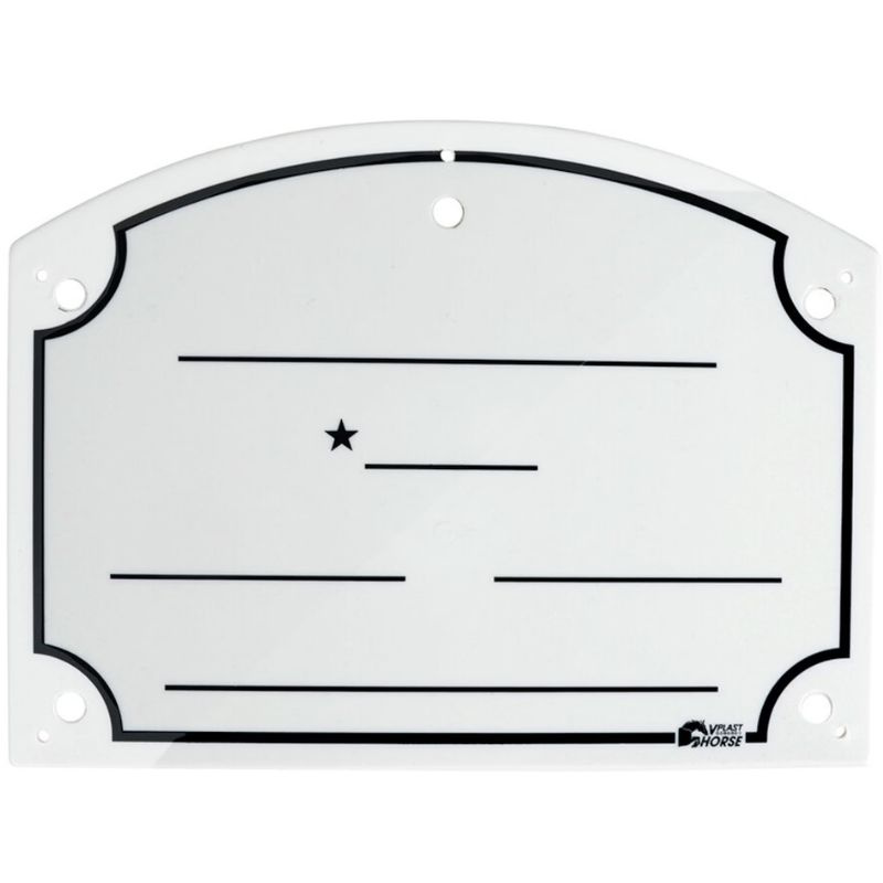 Plaque de box 20x27cm Argent