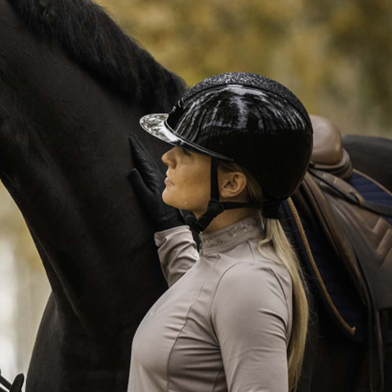 Casque d'équitation HS MIPS Vision Pailleté Noir