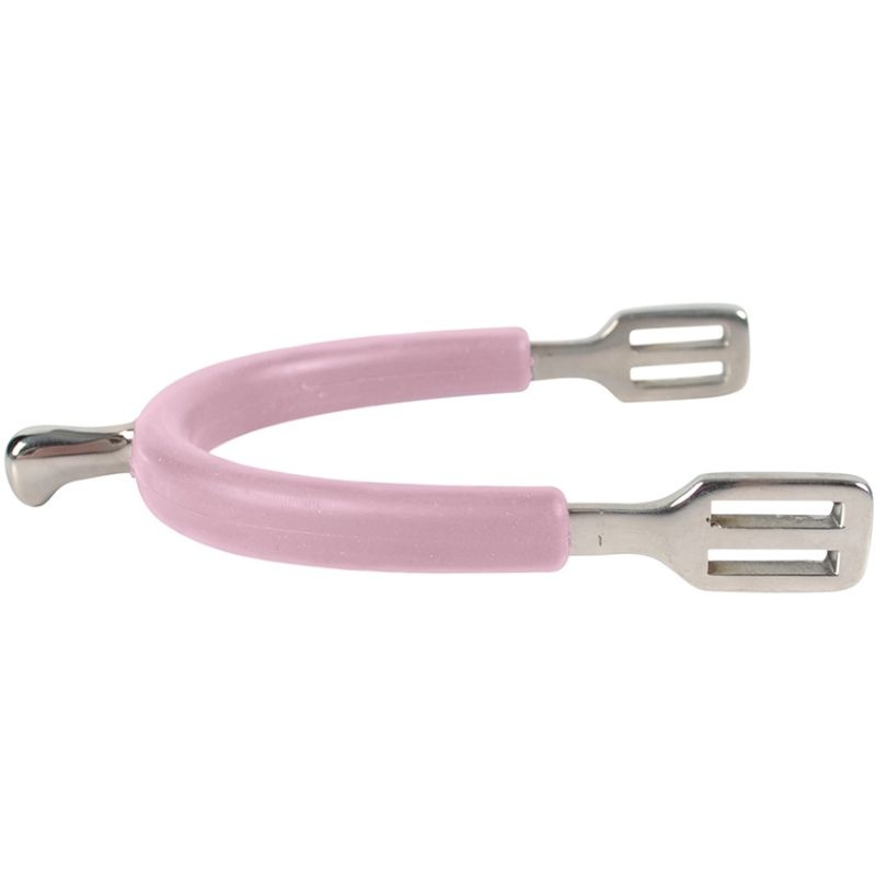 Éperons HS Rubber-Coated 15mm Rose/Argent