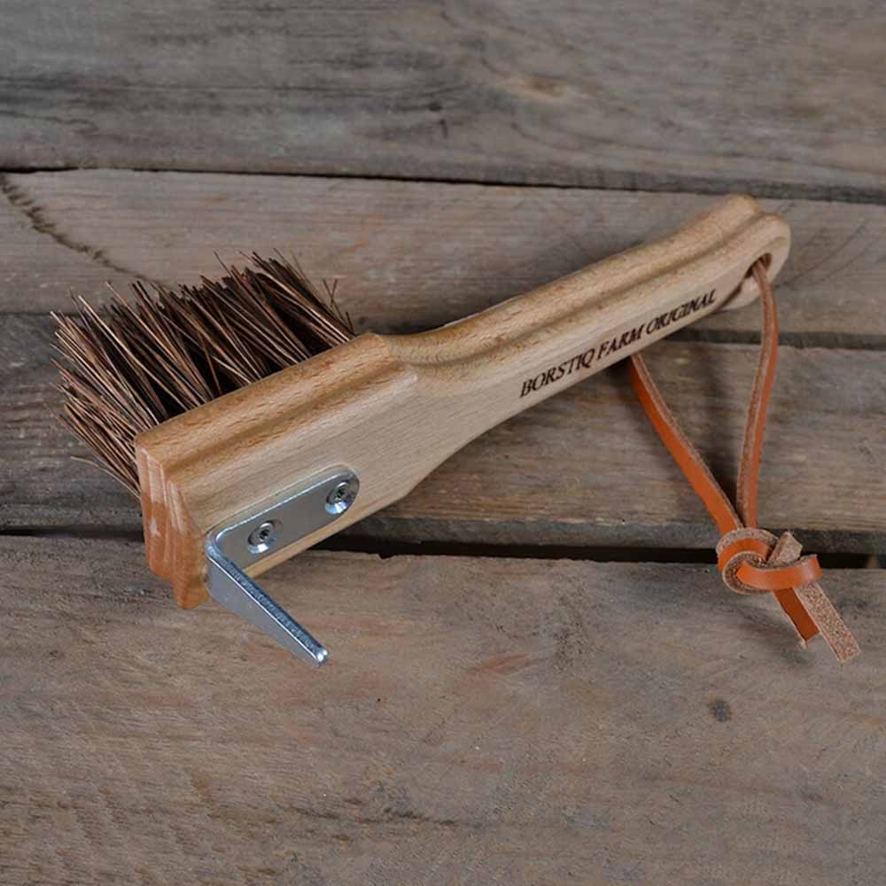 Grattoir à sabot avec brosse Bassine Marron