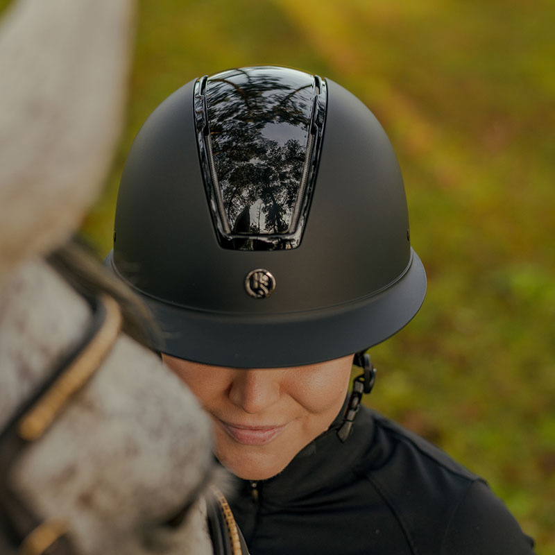 Casque d'équitation HS MIPS Vision Mat Agate Noir Small