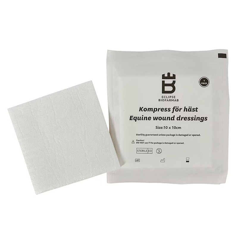Compresse stérile pour cheval 10-pack Blanc 10x10 cm
