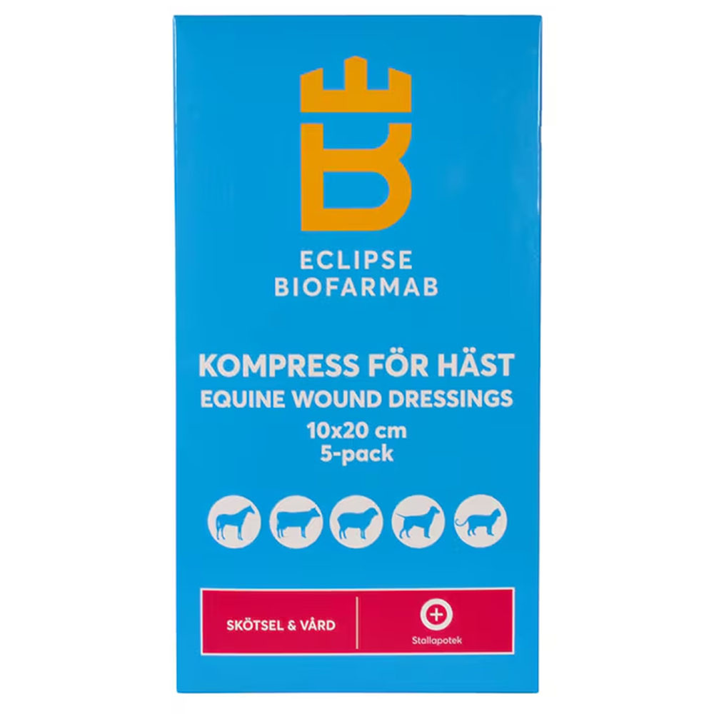 Compresses stériles pour cheval 5-pack Blanc 10x20 cm