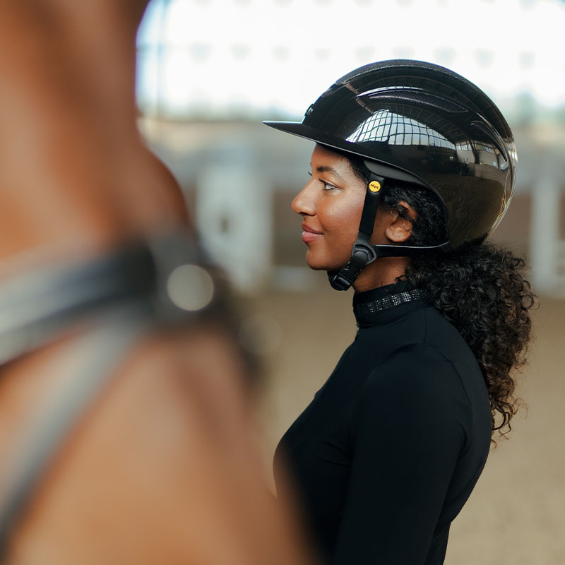 Casque d'équitation HS MIPS Air Shiny Noir