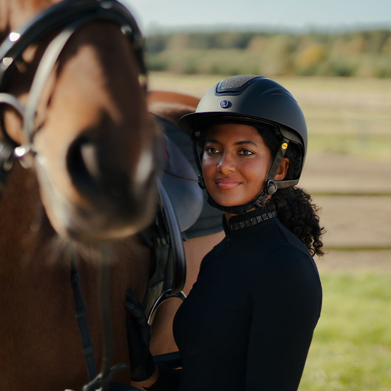 Casque d'équitation HS MIPS Air Matte Noir