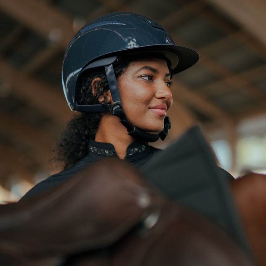 Casque d'équitation HS MIPS Air Skyblue Bleu marine